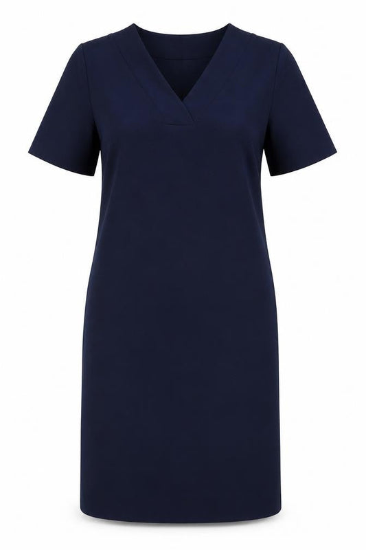 Marks & Spencer Womens Blue Polyester A-Line Size 8 V-Neck Pullover