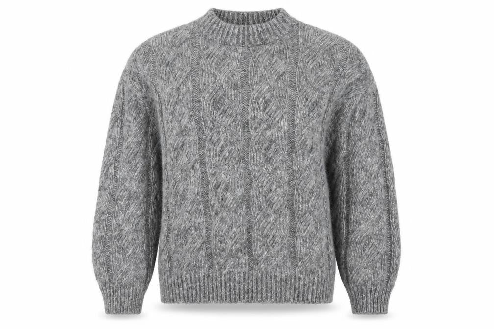 Marks & Spencer Womens Grey Round Neck Polyester Pullover Jumper Size M