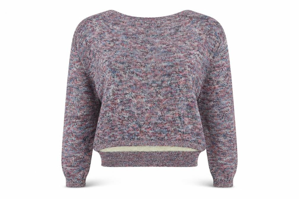 Smash Womens Multicoloured Boat Neck Polyester Pullover Jumper Size S