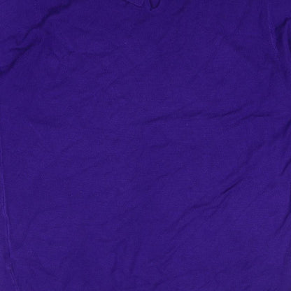 Debenhams Womens Purple Collared Viscose Pullover Jumper Size 12