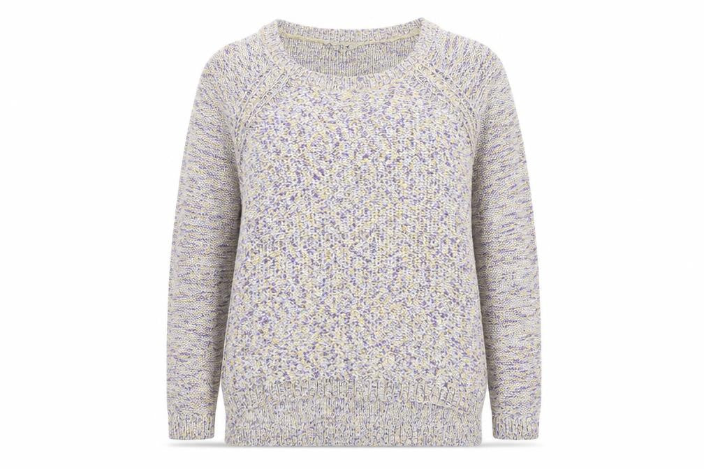 M&Co Womens Yellow Scoop Neck Cotton Pullover Jumper Size 14