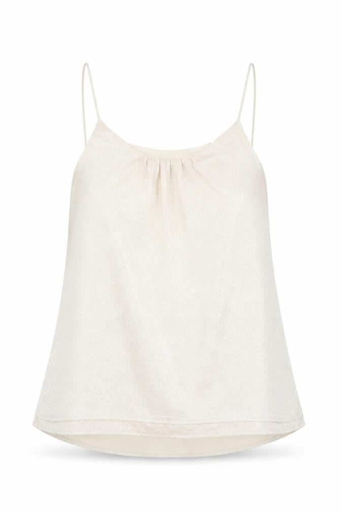 H&M Womens Gold Geometric Polyester Basic Tank Size 6 Round Neck