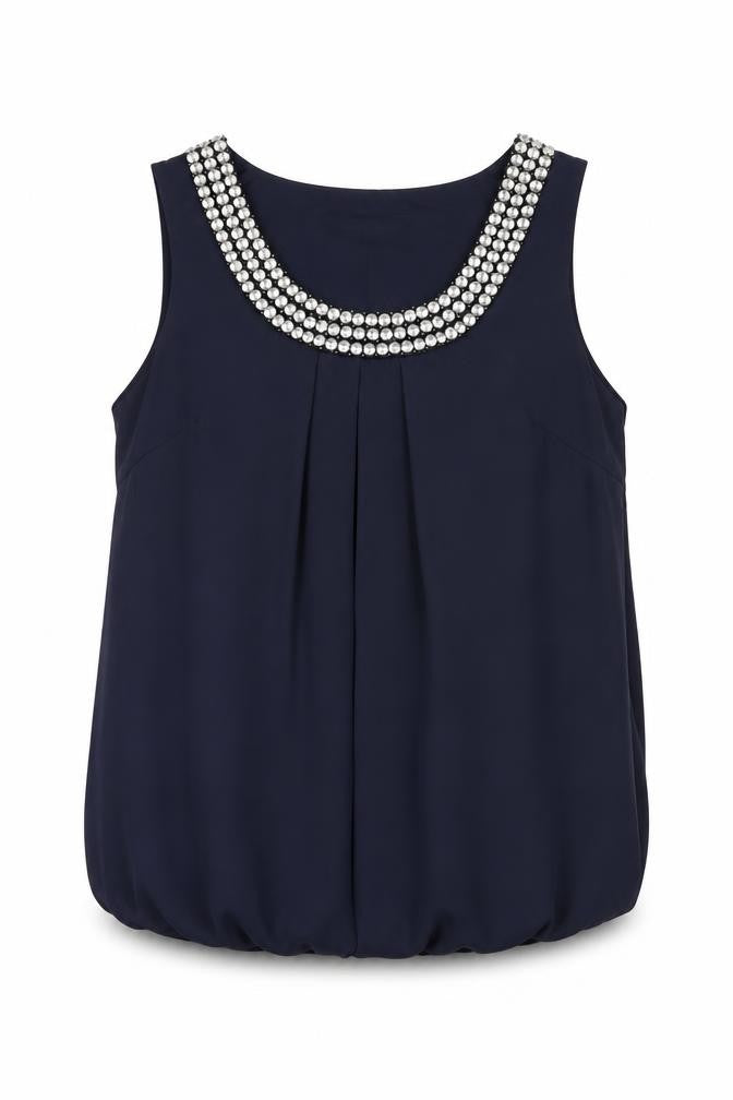 Dorothy Perkins Womens Blue Polyester Basic Tank Size 8 Round Neck