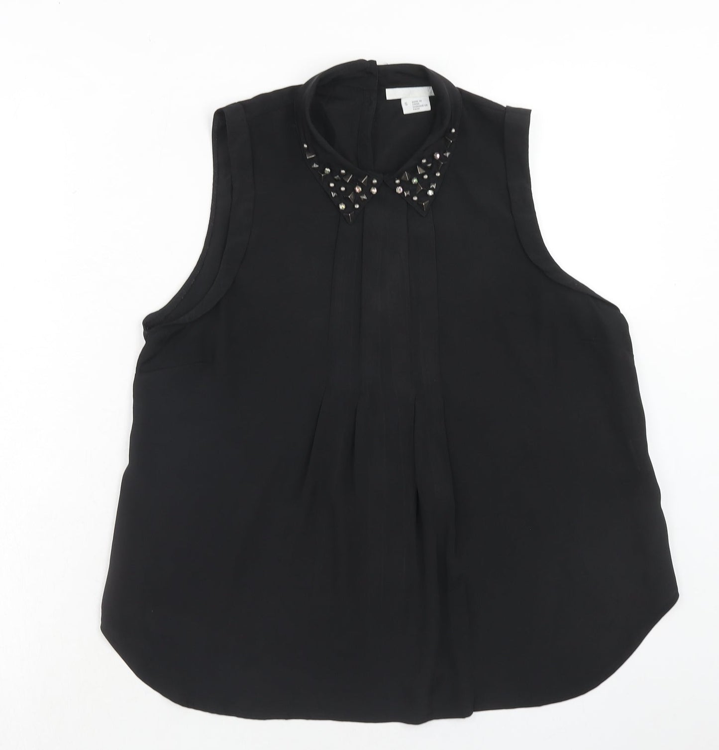 Cooperative Womens Black Polyester Basic Tank Size S Collared