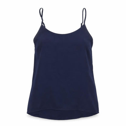 Oasis Womens Blue Polyester Basic Tank Size 8 Round Neck