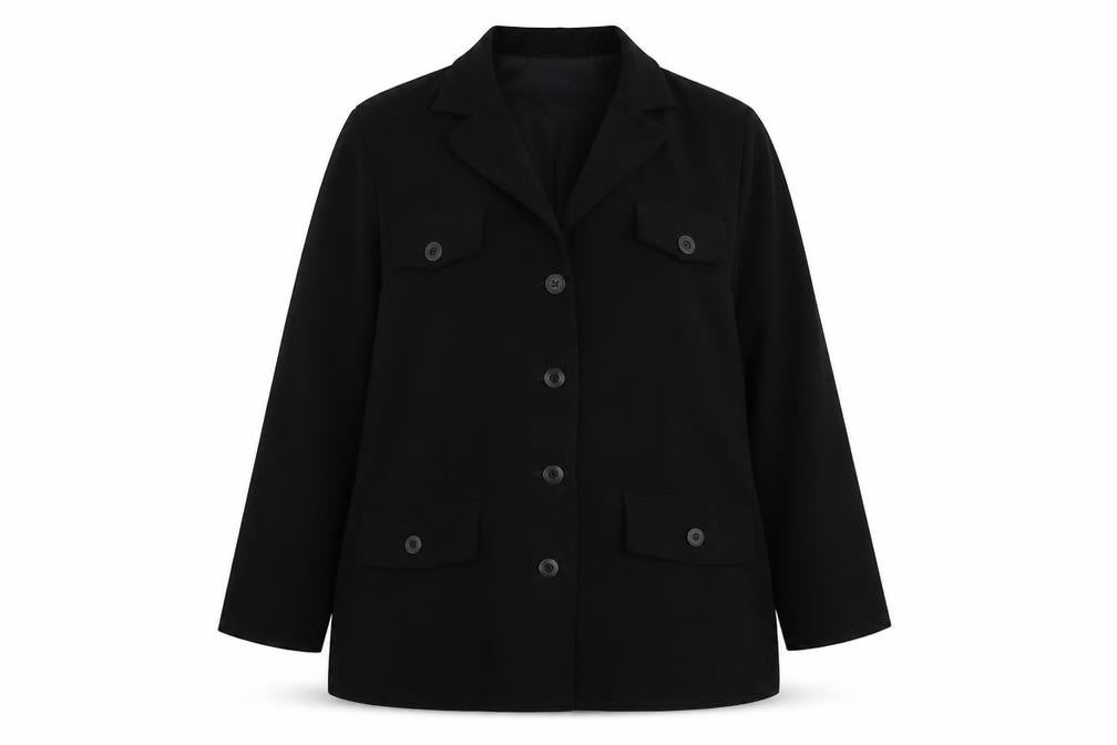 Etam Womens Black Jacket Size 14 Button