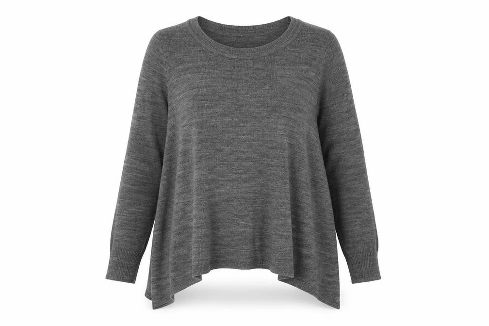 H&M Womens Grey Round Neck Acrylic Pullover Jumper Size S