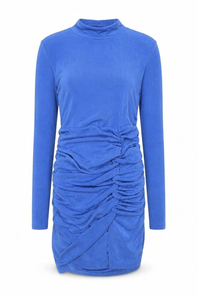 Somebody Else Womens Blue Polyester Bodycon Size M Mock Neck Pullover