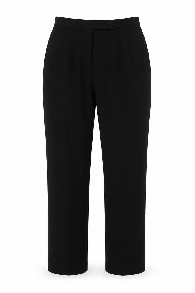 St Bernard Womens Black Polyester Chino Trousers Size 14 Regular Zip
