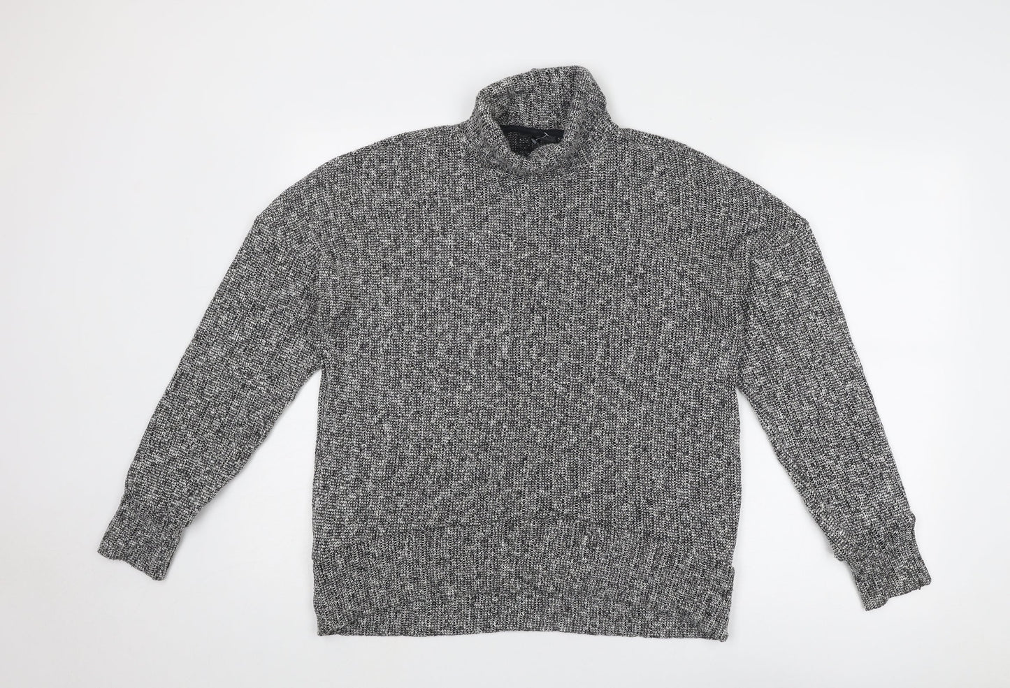 Topshop Womens Grey High Neck Polyester Pullover Jumper Size 10