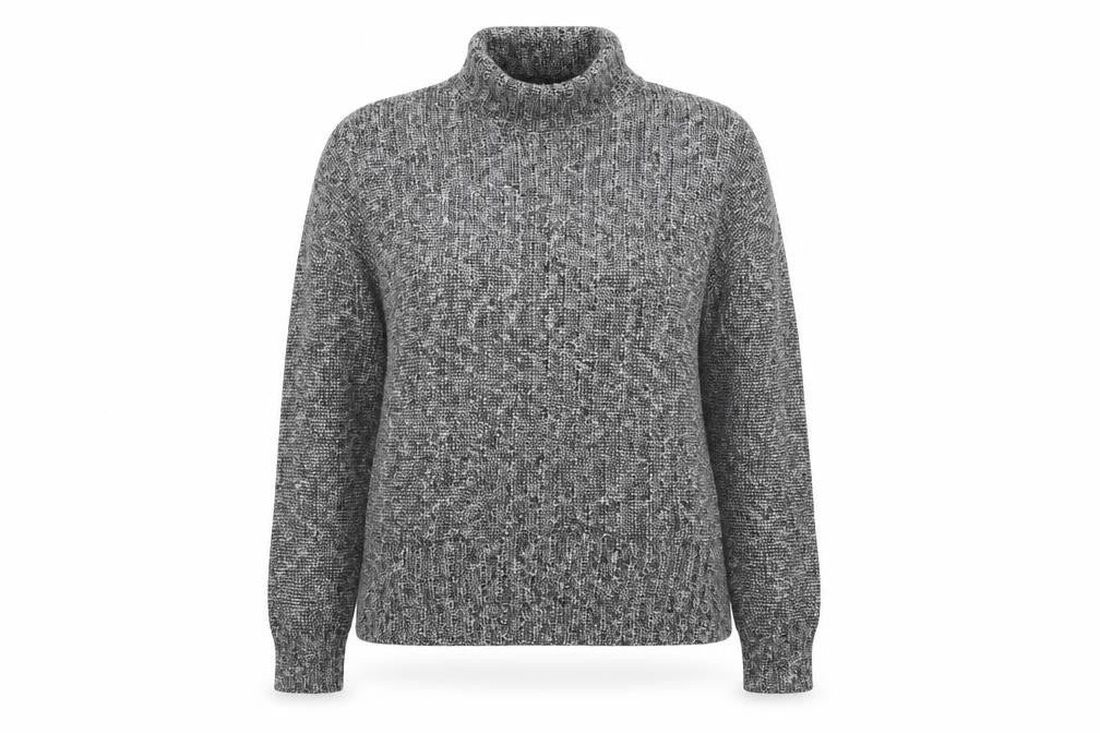 Topshop Womens Grey High Neck Polyester Pullover Jumper Size 10