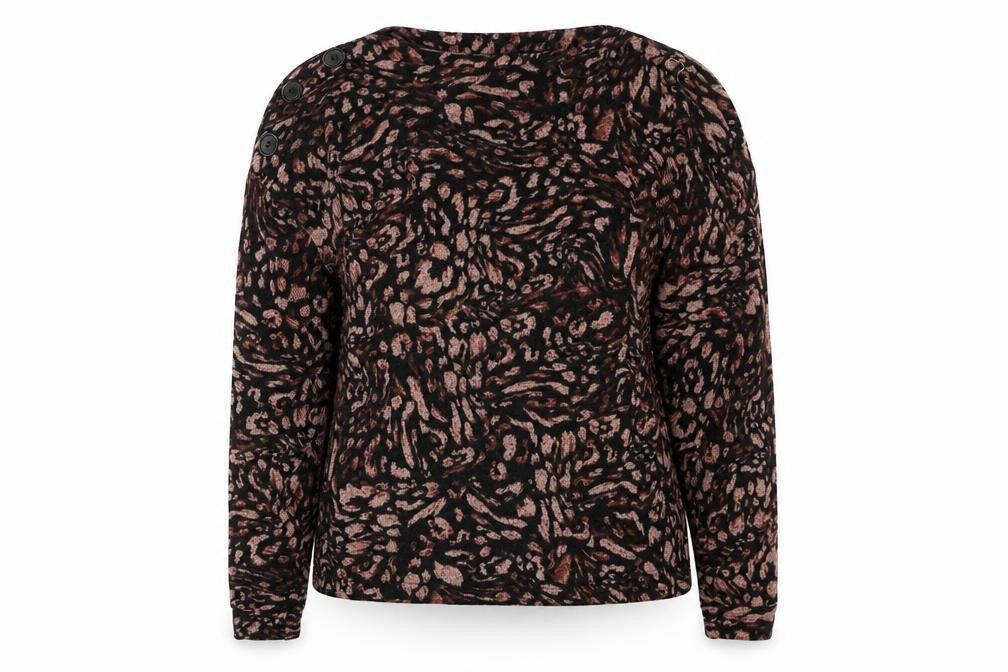 Dorothy Perkins Womens Black Boat Neck Geometric Polyester Pullover Jumper Size 10