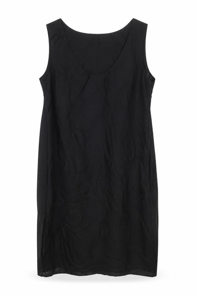 French Connection Womens Black Cupro Shift Size 12 Round Neck Zip