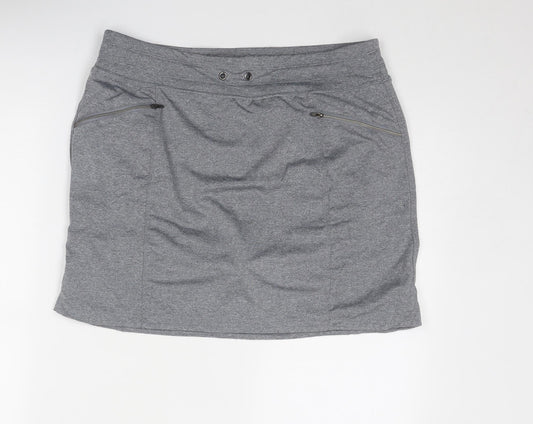 Tangerine Womens Grey Polyester Skort Size L - Size L-XL