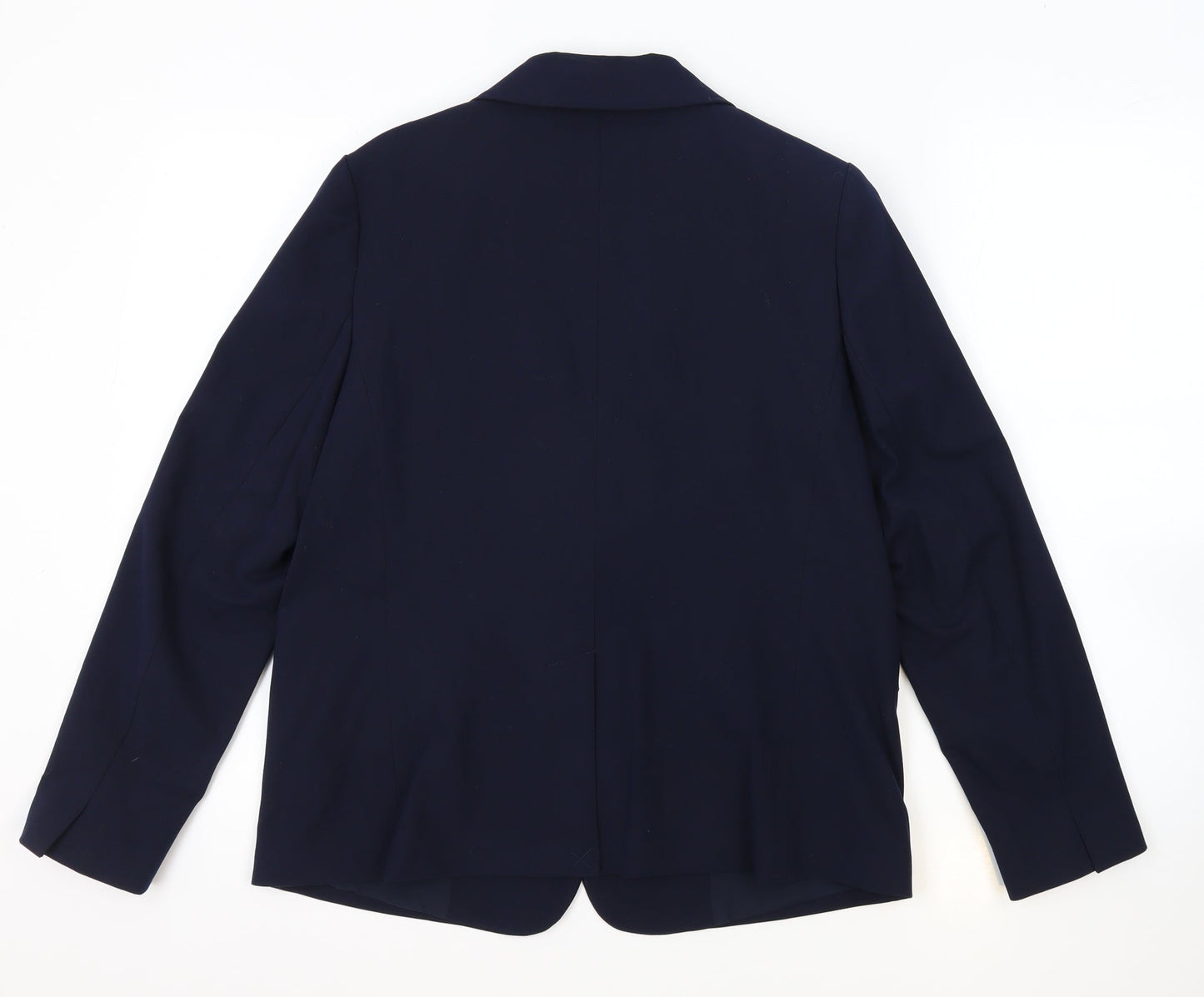 Marks and Spencer Womens Blue Polyester Jacket Suit Jacket Size 14