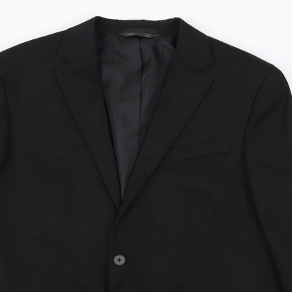 Skopes Mens Black Polyester Jacket Suit Jacket Size 42 Regular