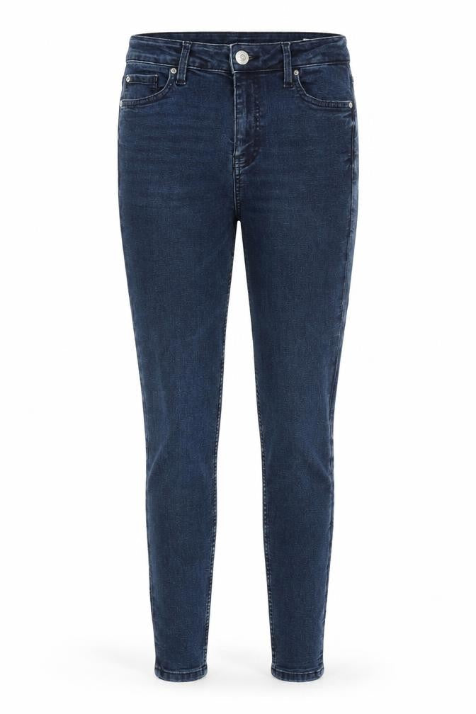 Marks & Spencer Womens Blue Cotton Skinny Jeans Size 10 Slim Zip