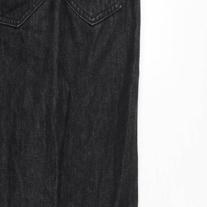 Momokrom Womens Black Cotton Mom Jeans Size 10 Regular Zip