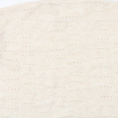 Brand and care label for Only women’s pink round neck acrylic jumper, size XL