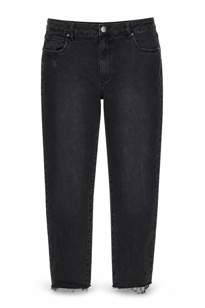 Cotton On Womens Black Cotton Straight Jeans Size 36 in Regular Zip