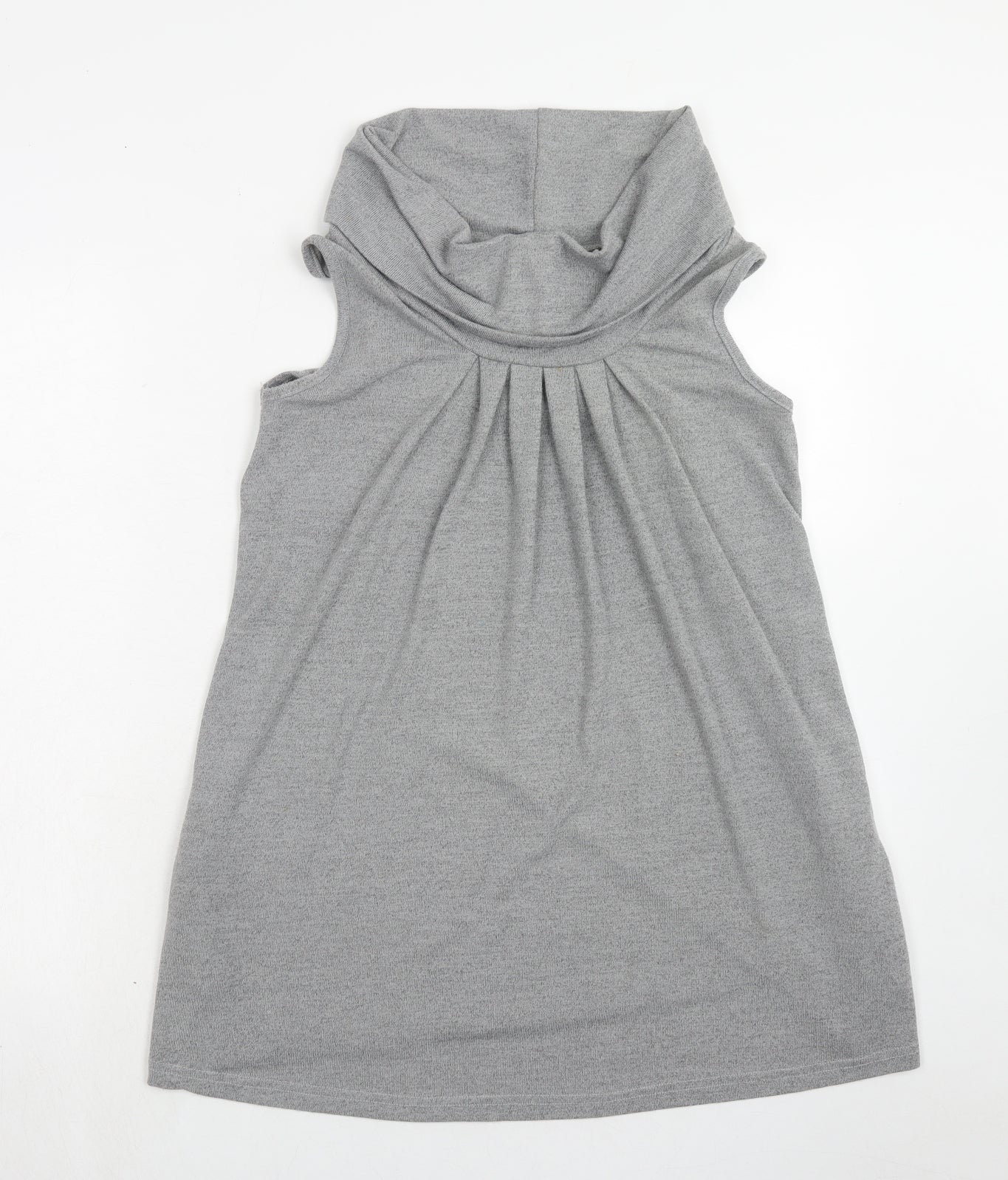 Apricot Womens Grey Polyester A-Line Size 10 Roll Neck Pullover