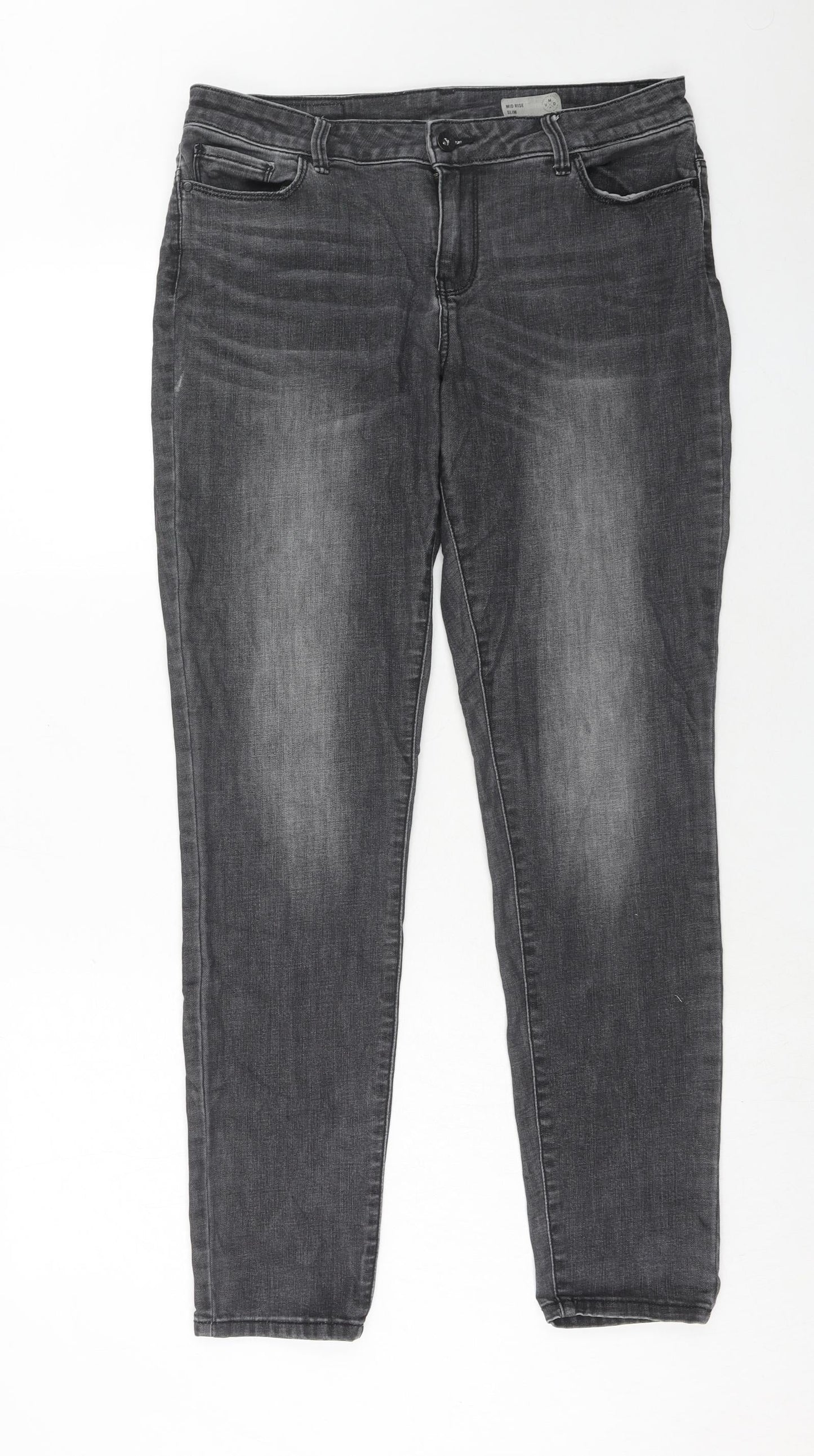 VERO MODA Womens Grey Cotton Skinny Jeans Size 32 in Slim Zip