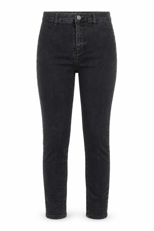 Topshop Womens Black Cotton Skinny Jeans Size 26 in L30 in Regular Zip