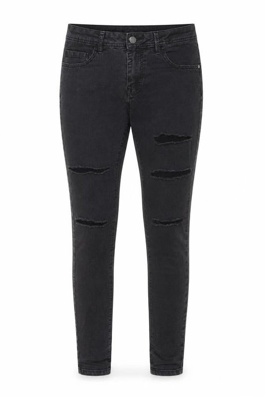 Bershka Womens Black Cotton Skinny Jeans Size 8 Regular Zip