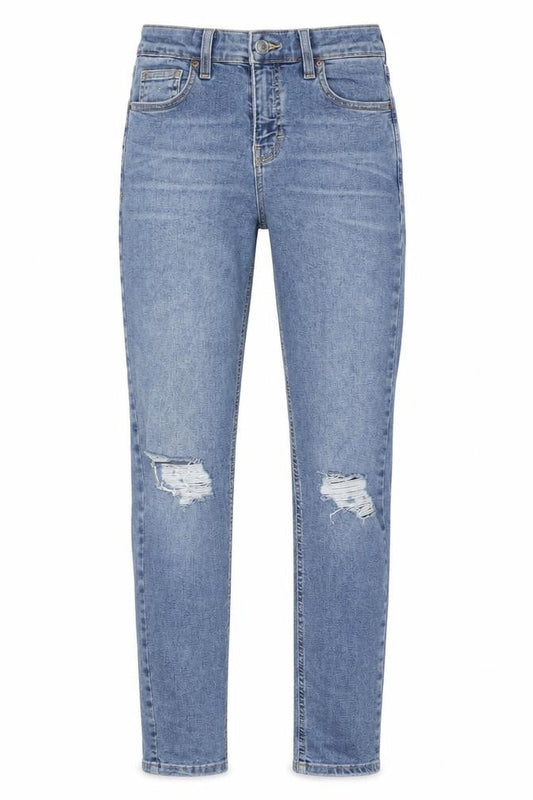 Topshop Womens Blue Cotton Skinny Jeans Size 26 in L34 in Regular Zip