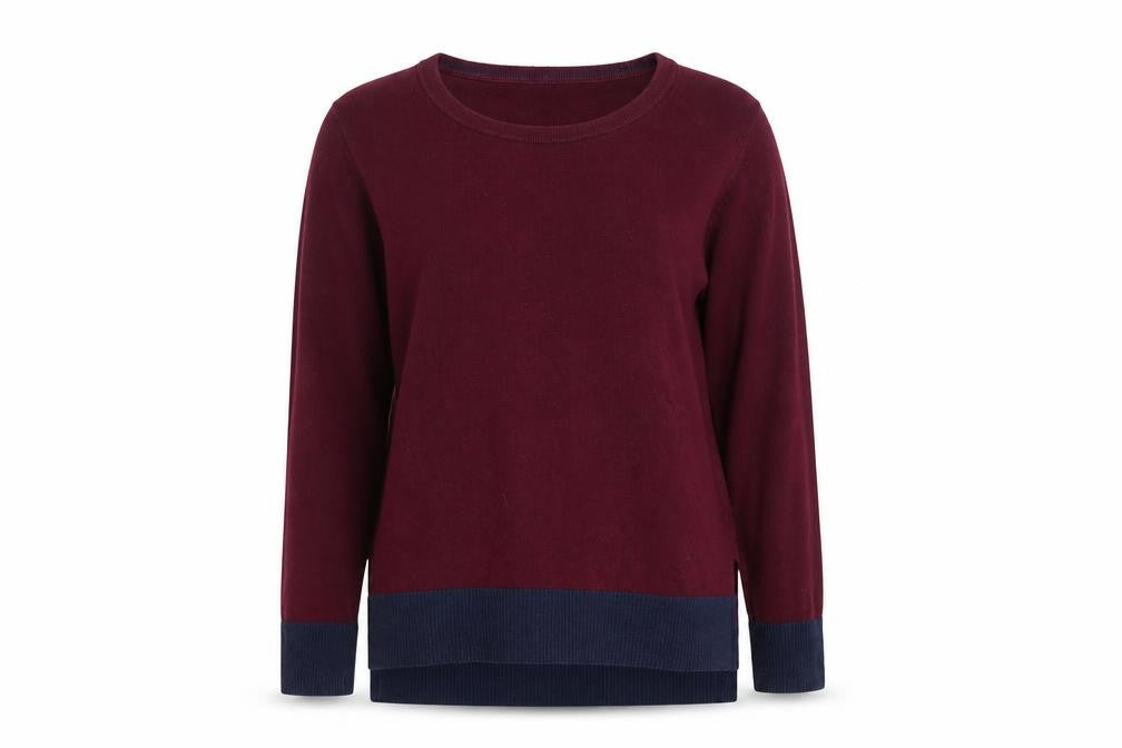 Gap Womens Purple Round Neck Cotton Pullover Jumper Size S