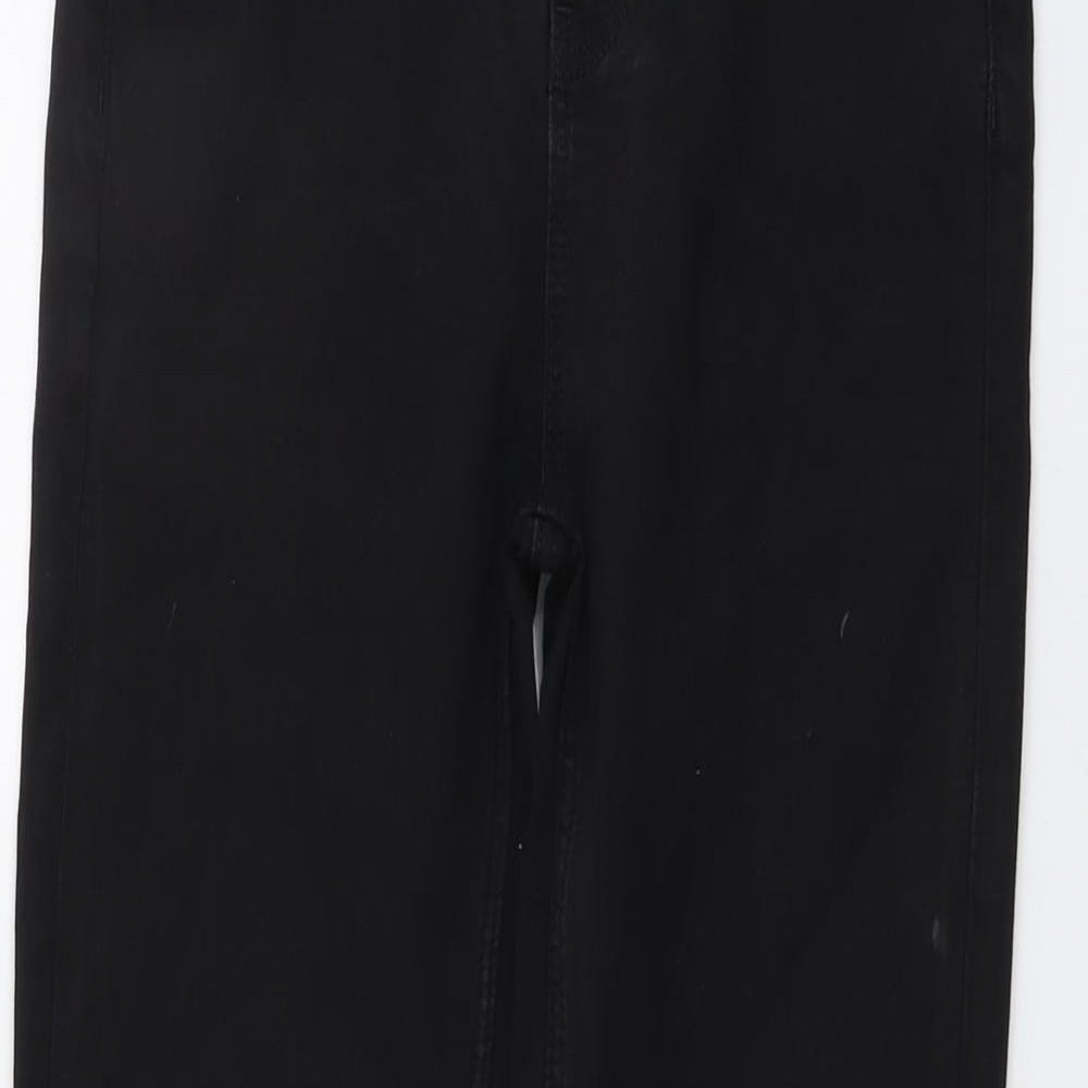 Marks and Spencer Womens Black Cotton Skinny Jeans Size 10 L28 in Regular Button
