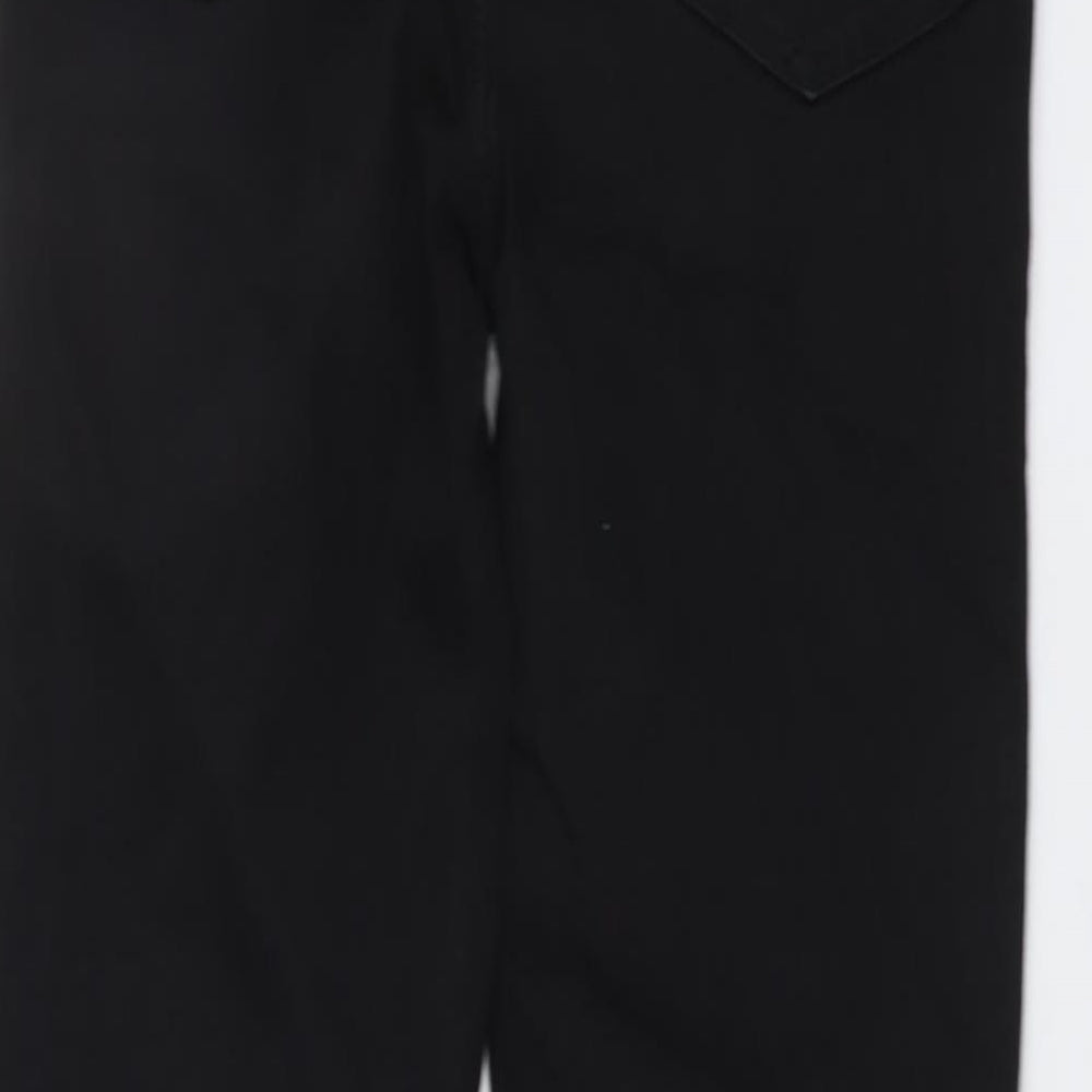 Marks and Spencer Womens Black Cotton Skinny Jeans Size 10 L28 in Regular Button