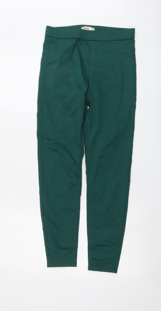 Marks and Spencer Womens Green Cotton Jegging Jeans Size 8 L26 in Regular