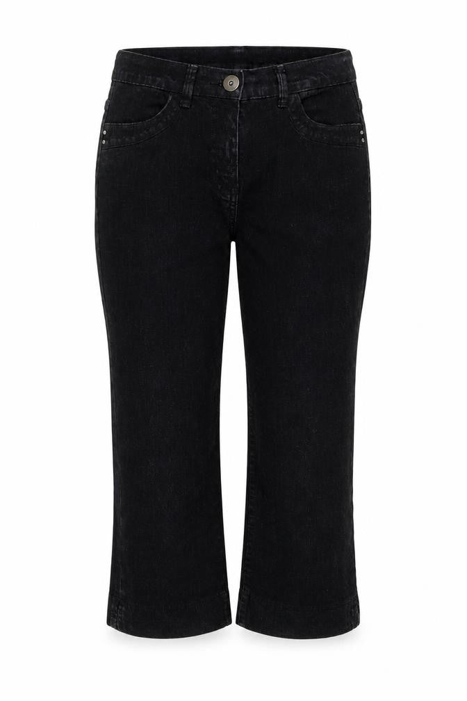 Marks & Spencer Womens Black Cotton Straight Jeans Size 10 L20 in Regular Button