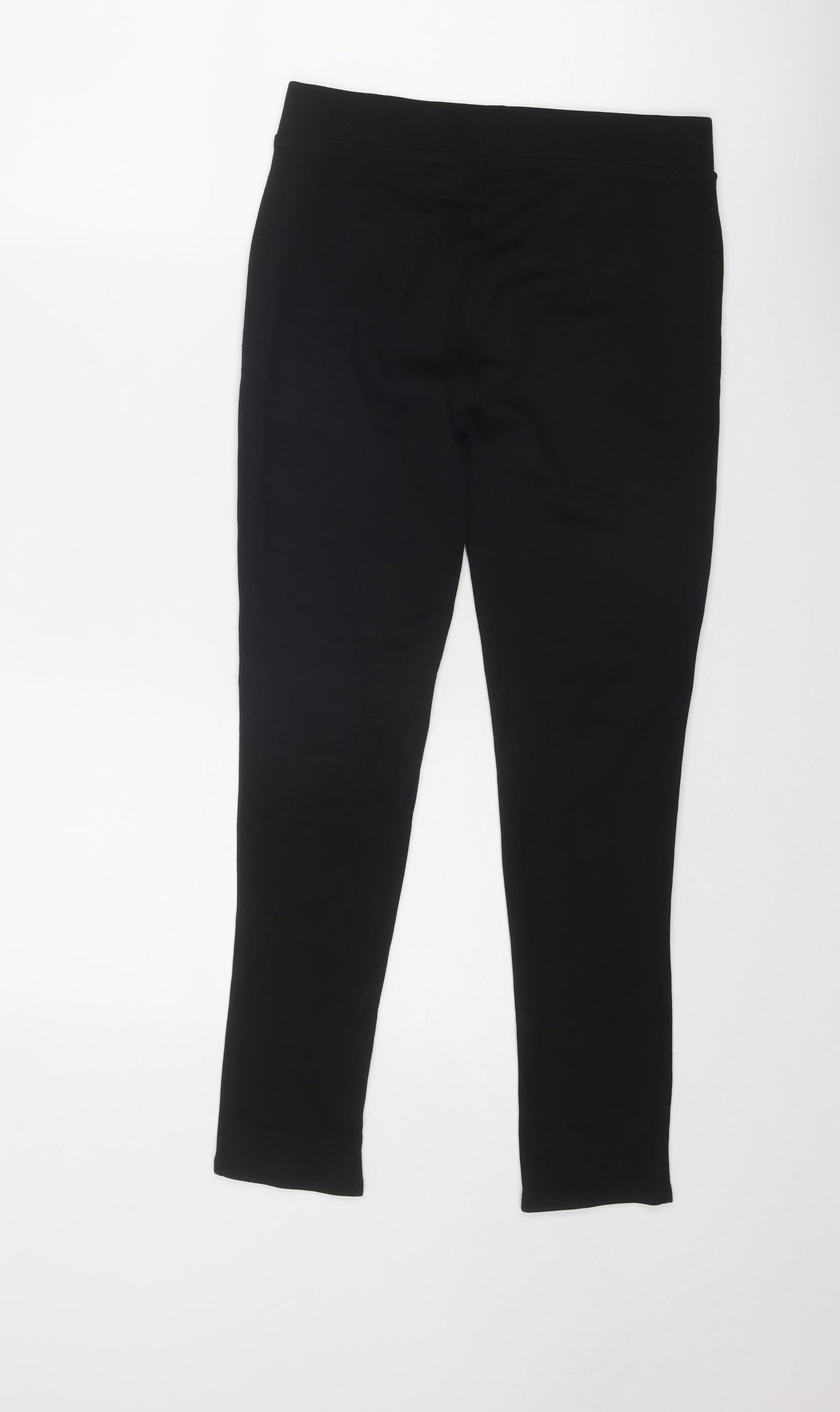 Marks and Spencer Girls Black Cotton Jegging Trousers Size 10-11 Years Regular Pullover
