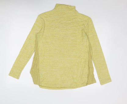 Next Womens Yellow High Neck Viscose Pullover Jumper Size 10