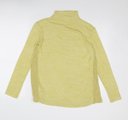 Next Womens Yellow High Neck Viscose Pullover Jumper Size 10