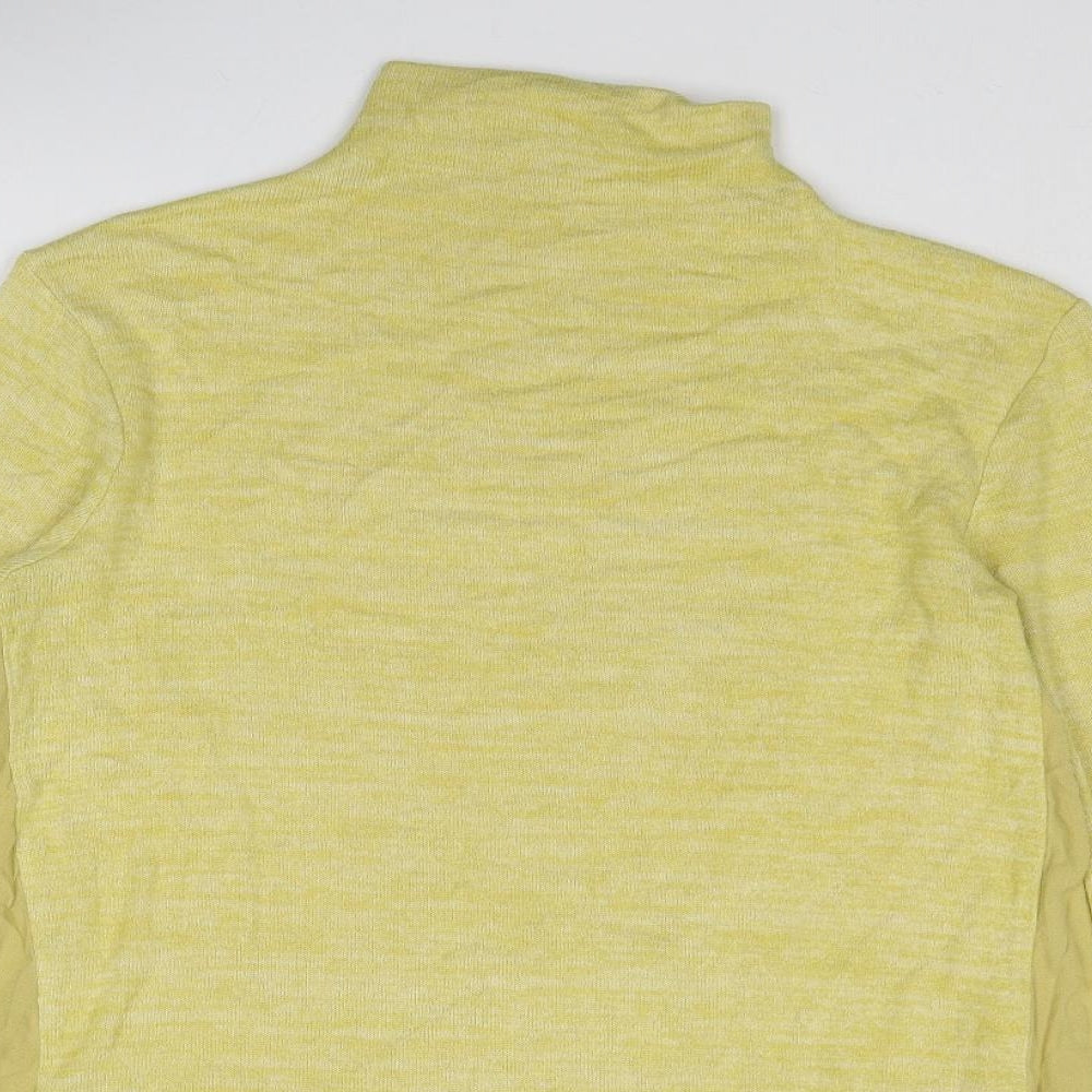 NEXT Womens Yellow High Neck Viscose Pullover Jumper Size 10