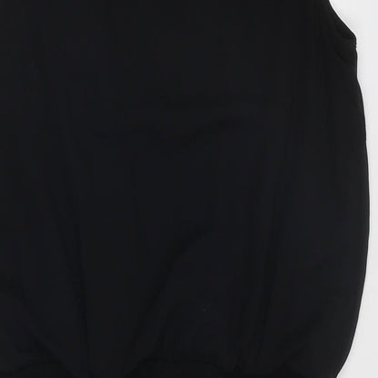 VILA Womens Black Polyester A-Line Size S Round Neck Button