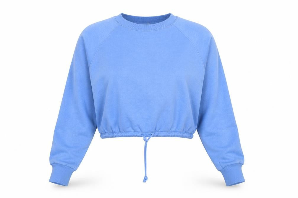 H&M Womens Blue Cotton Pullover Sweatshirt Size S Pullover - Drawstring Waist