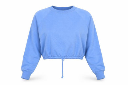 H&M Womens Blue Cotton Pullover Sweatshirt Size S Pullover - Drawstring Waist
