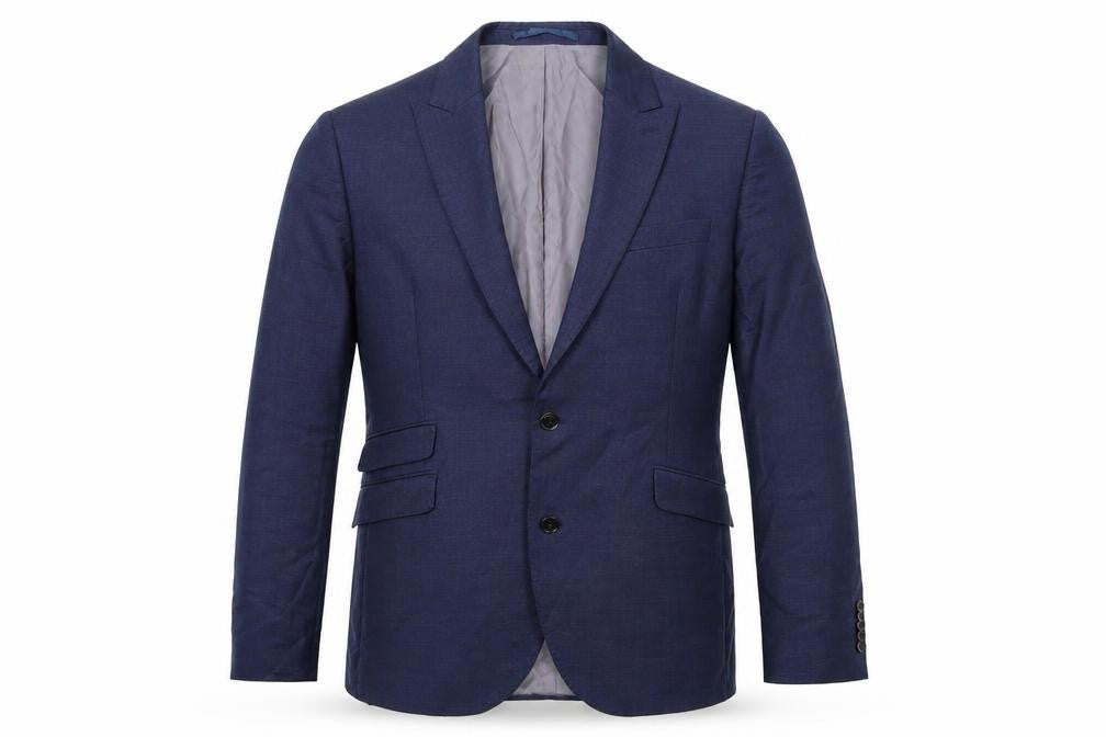 John Lewis Mens Blue Wool Jacket Suit Jacket Size 40 Regular