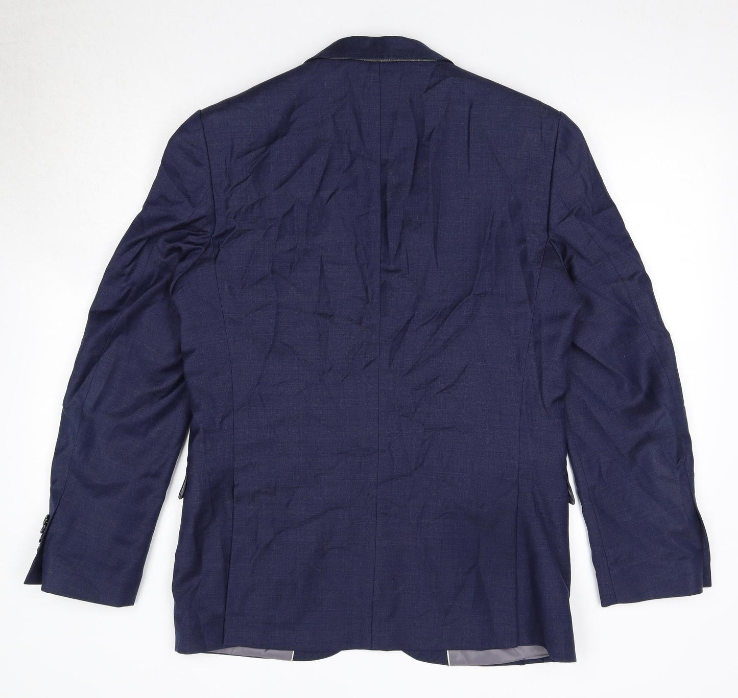 John Lewis Mens Blue Wool Jacket Suit Jacket Size 40 Regular