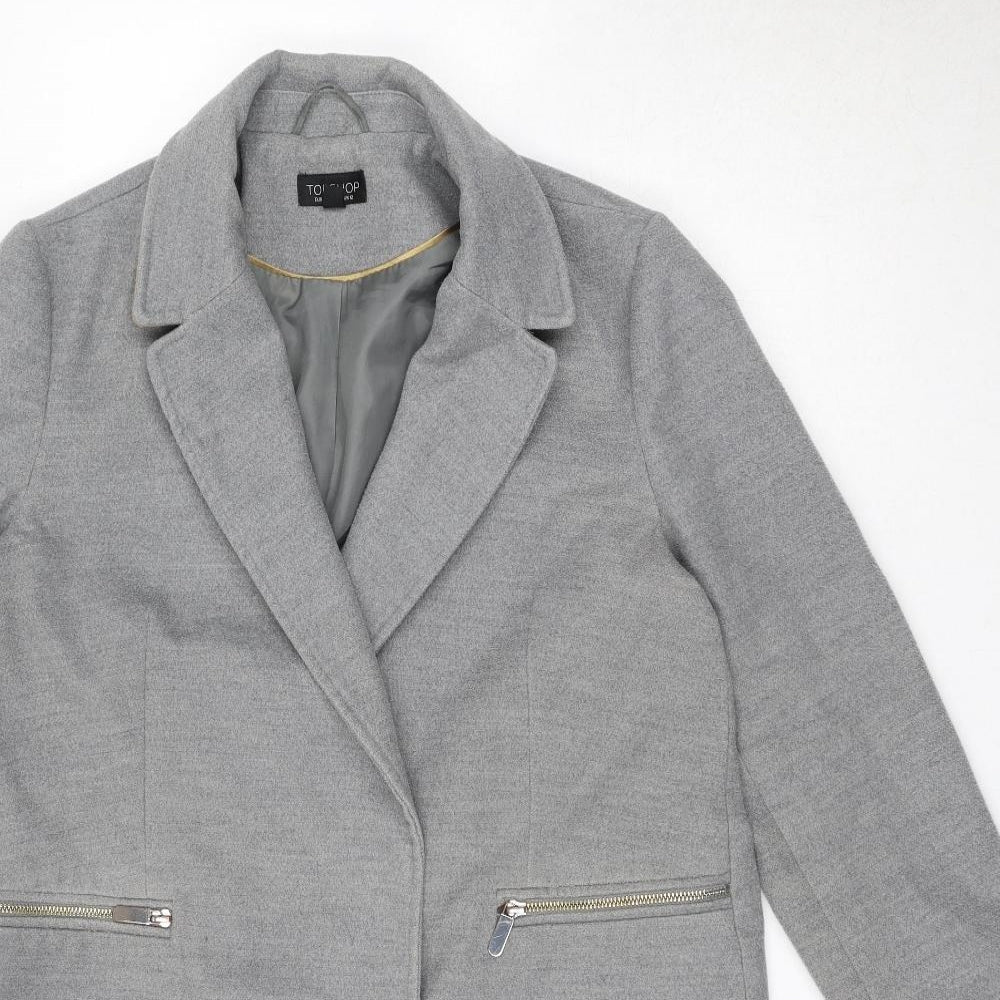 Topshop Womens Grey Jacket Size 12