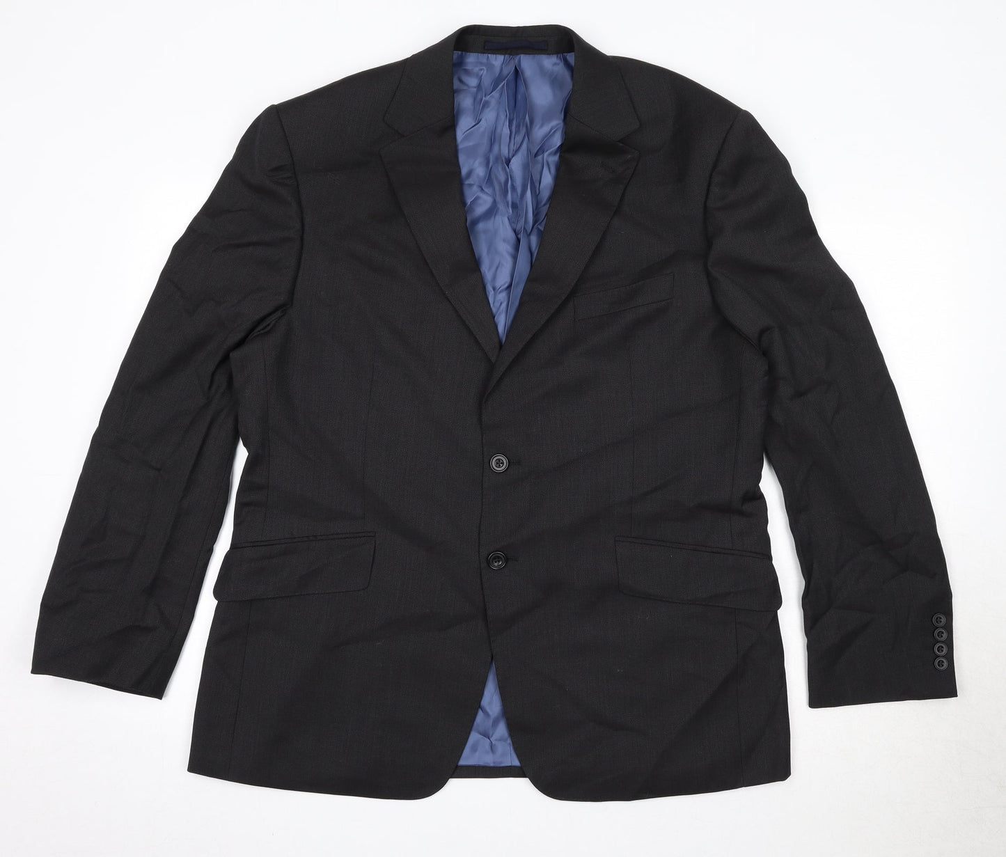 Marks and Spencer Mens Black Wool Jacket Suit Jacket Size 42 Regular