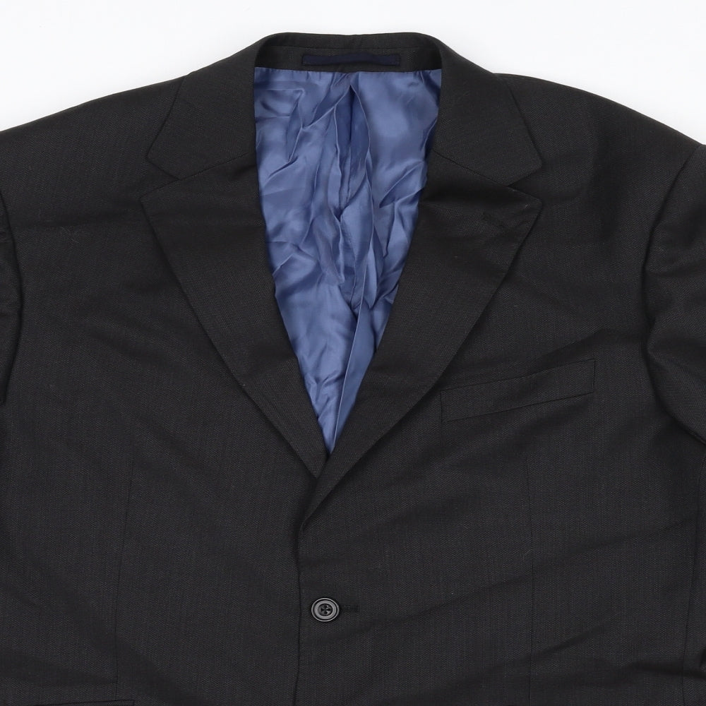 Marks and Spencer Mens Black Wool Jacket Suit Jacket Size 42 Regular