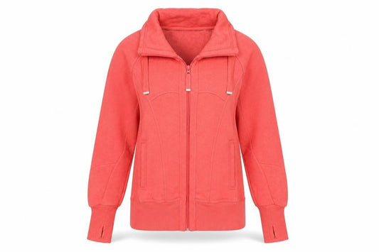 MONDETTA Womens Pink Cotton Full Zip Sweatshirt Size 14 Zip