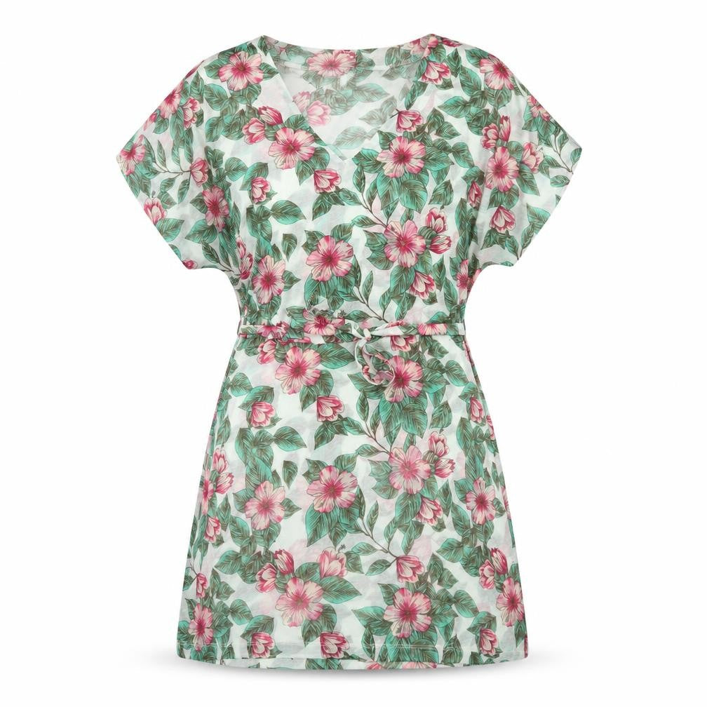 H&M Womens Multicoloured Floral Polyester Mini Size S V-Neck Pullover