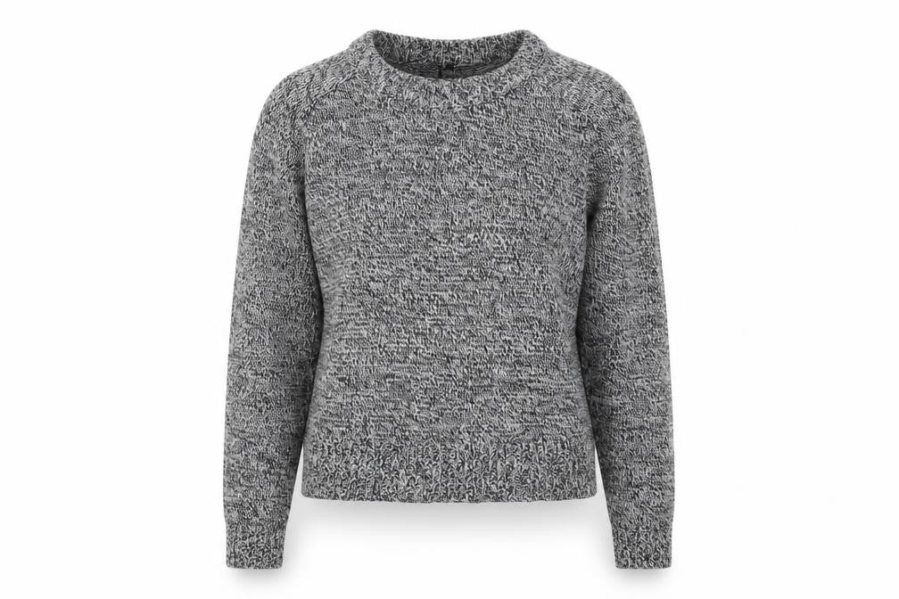 H&M Womens Grey Round Neck Acrylic Pullover Jumper Size S