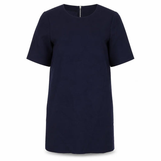 Gap Womens Blue Polyester Shift Size 6 Round Neck Zip